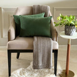 Dark Green Velvet Dream Lumbar Cushion Cover