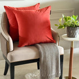 Dark Rust Plain Velvet Throw Cushion Cover - Dark Rust Velvet