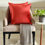 Dark Rust Velvet Throw Cushion Cover