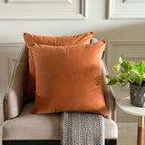 Tan Brown Plain Velvet Throw Cushion Cover - Tan Velvet