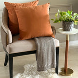 Tan Brown Plain Velvet Throw Cushion Cover - Tan Velvet