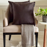 Dark Brown Velvet Throw Cushion Cover