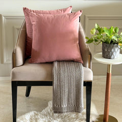 Blush Pink Velvet Throw Cushion Cover