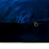 Navy Blue Velvet Lumbar Cushion Cover Pack of 2 - Navy Velvet Dream