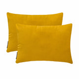 Mustard Yellow Velvet Lumbar Cushion Cover Pack of 2 - Mustard Velvet Dream