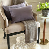 Purple Ash Velvet Lumbar Cushion Cover Pack of 2 - Purple Ash Velvet Dream