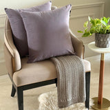 Purple Ash Plain Velvet Throw Cushion Cover - Purple Ash Velvet