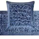 Sapphire Knots - Velvet Blue Decorative Bed Runner and Cushion Cover