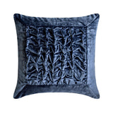 Sapphire Knots - Velvet Blue Decorative Bed Runner and Cushion Cover