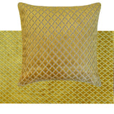 Geolux Legacy Chartreuse - Velvet Chartreuse Decorative Bed Runner and Cushion Cover