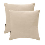 Ecru Cream Plain Velvet Throw Cushion Cover - Ecru Cream Velvet