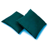 Peacock Plain Velvet Throw Cushion Cover - Peacock Velvet