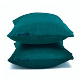 Peacock Plain Velvet Throw Cushion Cover - Peacock Velvet