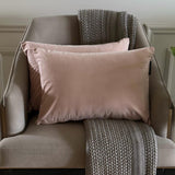 Pastel Peach Velvet Lumbar Cushion Cover Pack of 2 - Pastel Peach Velvet Dream