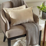Ecru Cream Velvet Lumbar Cushion Cover Pack of 2 - Ecru Cream Velvet Dream