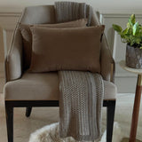 Mocha Brown Velvet Dream Lumbar Cushion Cover