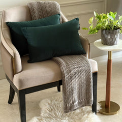 Bottle Green Velvet Lumbar Cushion Cover Pack of 2 - Bottle Green Velvet Dream