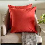Dark Rust Plain Velvet Throw Cushion Cover - Dark Rust Velvet