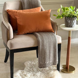 Tan Brown Velvet Lumbar Cushion Cover Pack of 2 - Tan Velvet Dream