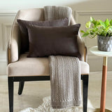 Dark Brown Velvet Dream Lumbar Cushion Cover