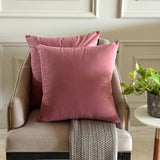 Dusky Pink Plain Velvet Throw Cushion Cover - Dusky Pink Velvet