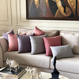 Dusky Pink Plain Velvet Throw Cushion Cover - Dusky Pink Velvet