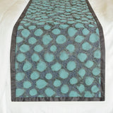 Laguna Drift - Jacquard Blue Decorative Bed Runner and Cushion Cover