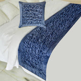 Sapphire Knots Decorative Bed Runner and Cushion Cover