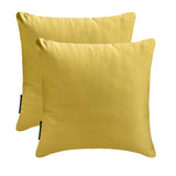 Diull Yellow Slub Satin Throw Cushion Cover