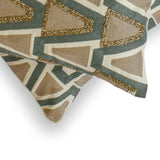 Green Cotton Lumbar Cushion Cover - Trivault