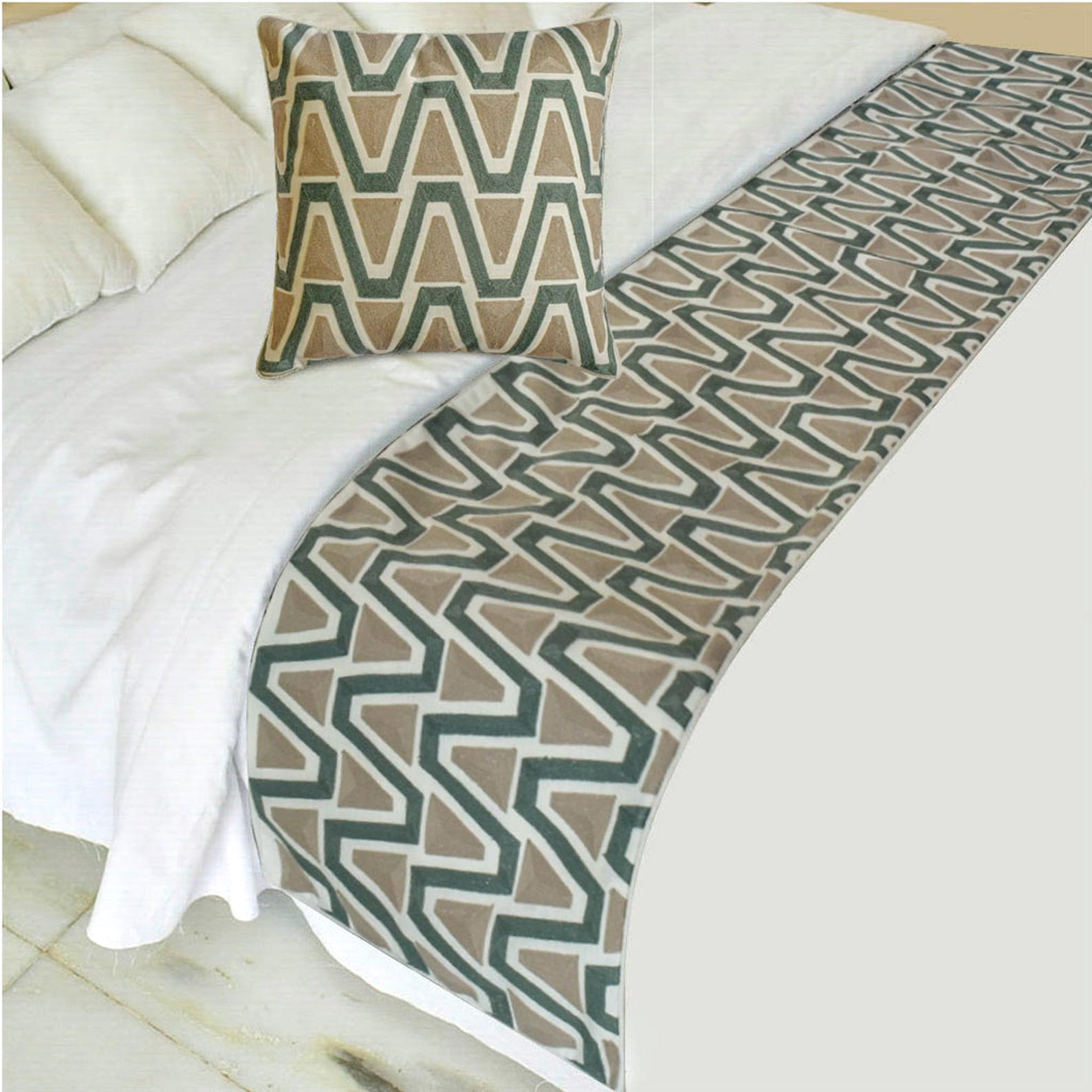 Triad Decorative Bed Runner and Cushion Cover