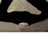 Noir Scroll - Cut Velvet Black Decorative Bed Runner and Cushion Cover