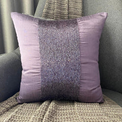Violet Center - Purple Art Silk Decorative Euro Sham