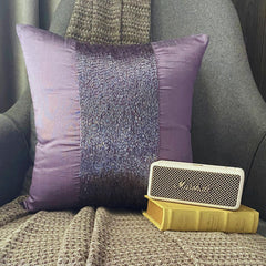 Violet Center - Purple Art Silk Decorative Euro Sham