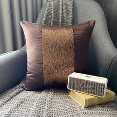 Center Stage - Brown Art Silk Decorative Euro Sham