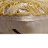 Gold Garden - Gold Art Silk Throw Pillow Cover