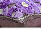 Lavender Roses - Lavender Art Silk Decorative Euro Sham