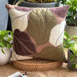 Leafy Collection - Brown Faux Suede Decorative Euro Sham