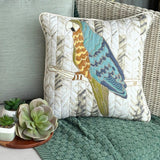 Macau Beauty - Green Linen Throw Cushion Cover