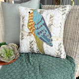 Macau Beauty - Green Linen Throw Cushion Cover