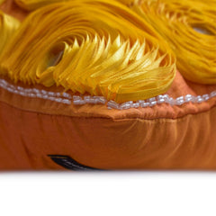 Marigold - Orange Art Silk Decorative Euro Sham