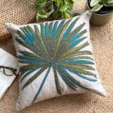 Arboreal - Green Linen Throw Pillow Cover