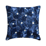 Navy Paradise - Navy Blue Art Silk Decorative Euro Sham