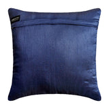 Navy Paradise - Navy Blue Art Silk Decorative Euro Sham