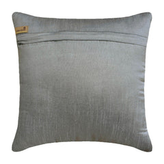 Silver Birdy - Gray Art Silk Decorative Euro Sham