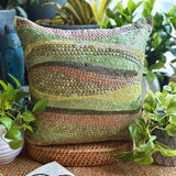 Eco Friendly - Green Art Silk Throw Pillow Cover