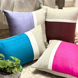 Fuchsia Silkastic  - Fuchsia Silk & Linen Decorative Euro Sham