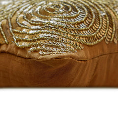 All Eyes On Gold - Art Silk Gold Decorative Lumbar Cushion  Cover
