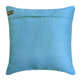 Eternity - Aqua Blue Art Silk Decorative Euro Sham