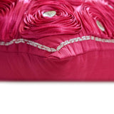 Fuchsia Power - Fuchsia Pink Art Silk Decorative Euro Sham